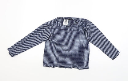 Submariner Womens Blue Striped  Pullover Jumper Size L