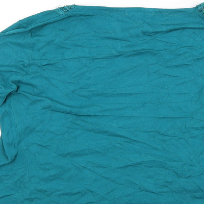 Klass Womens Green   Cardigan Jumper Size M  - studded on collar