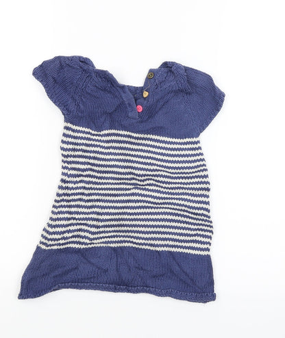 Next Boys Blue Striped  Pullover Jumper Size 2-3 Years