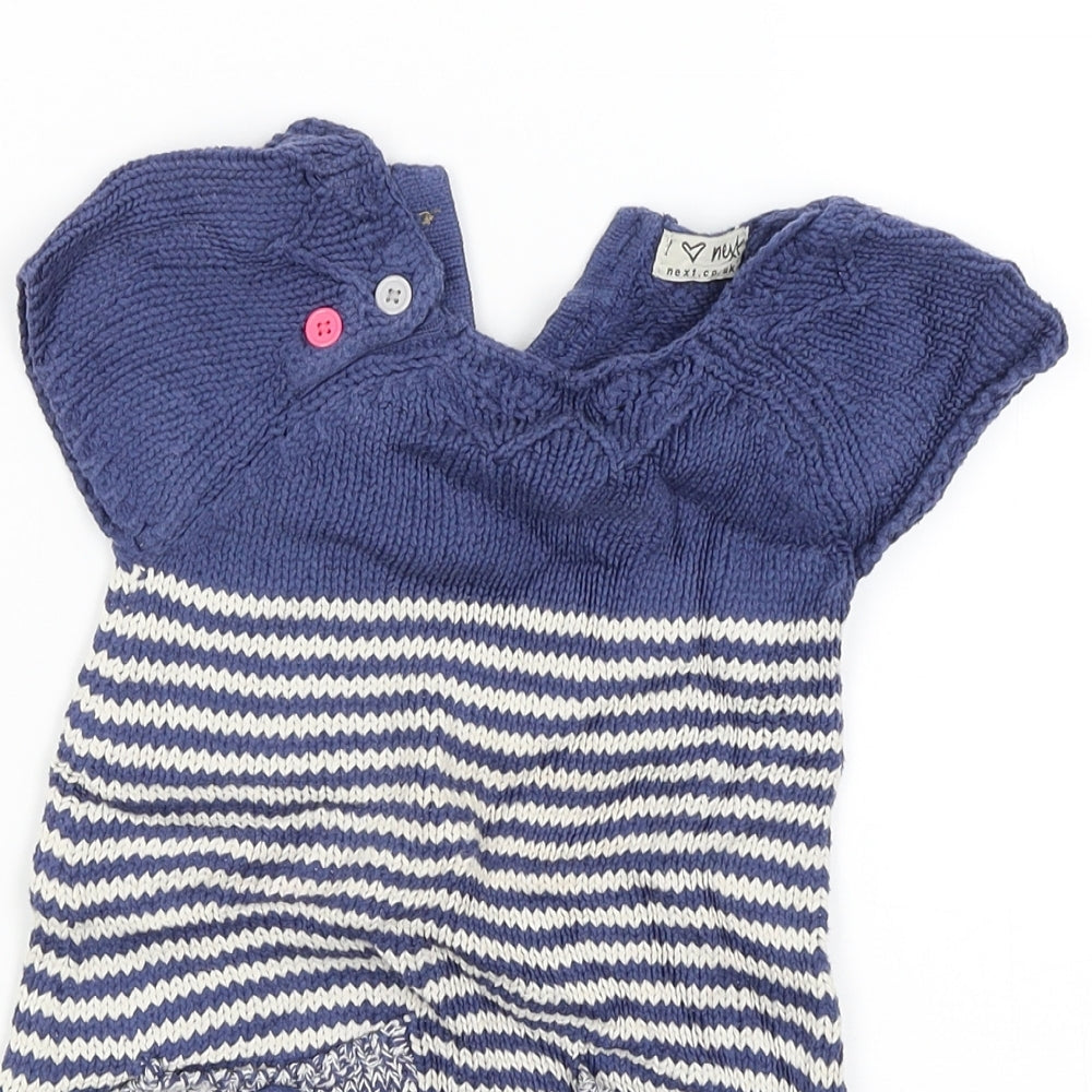Next Boys Blue Striped  Pullover Jumper Size 2-3 Years