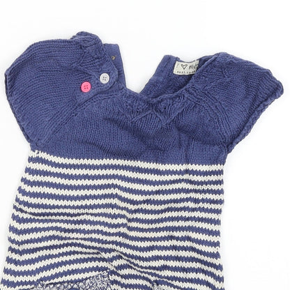 Next Boys Blue Striped  Pullover Jumper Size 2-3 Years