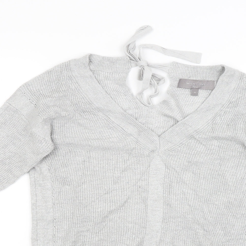 NEXT Womens Silver   Cardigan Jumper Size 8