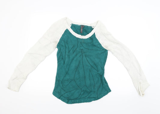 Rainbow Womens Green   Pullover Jumper Size 4