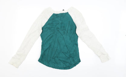 Rainbow Womens Green   Pullover Jumper Size 4
