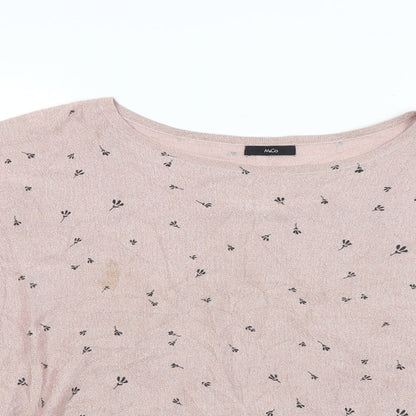 M&Co Womens Pink   Pullover Jumper Size 14