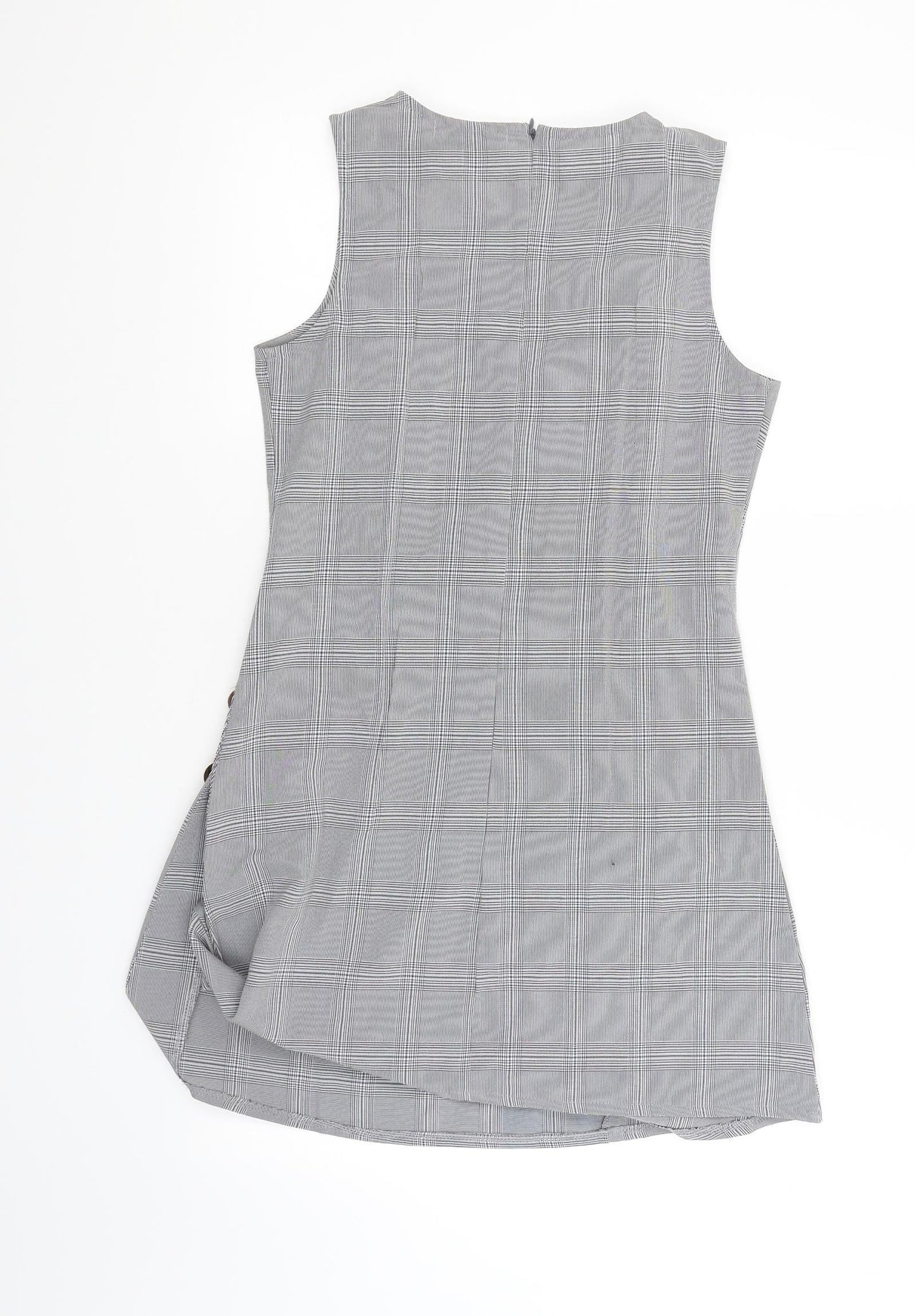 voyelles Womens Grey Check  A-Line  Size S