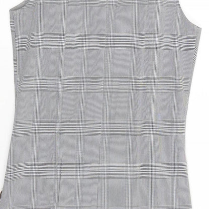 voyelles Womens Grey Check  A-Line  Size S