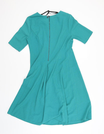 Betty Jackson Womens Green   Skater Dress  Size 8