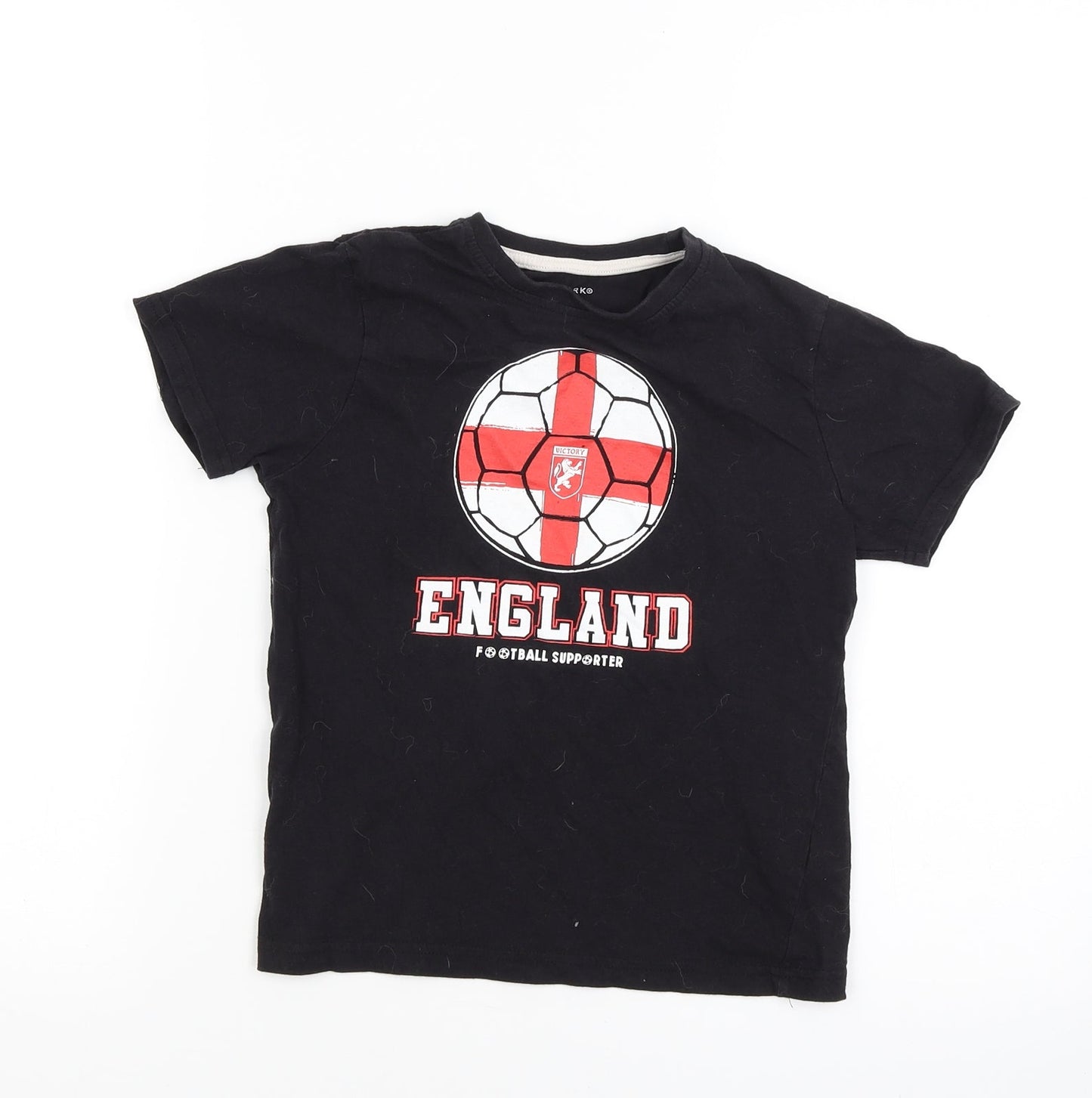 Primark Boys Black   Basic T-Shirt Size 6-7 Years