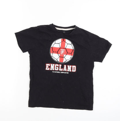 Primark Boys Black   Basic T-Shirt Size 6-7 Years