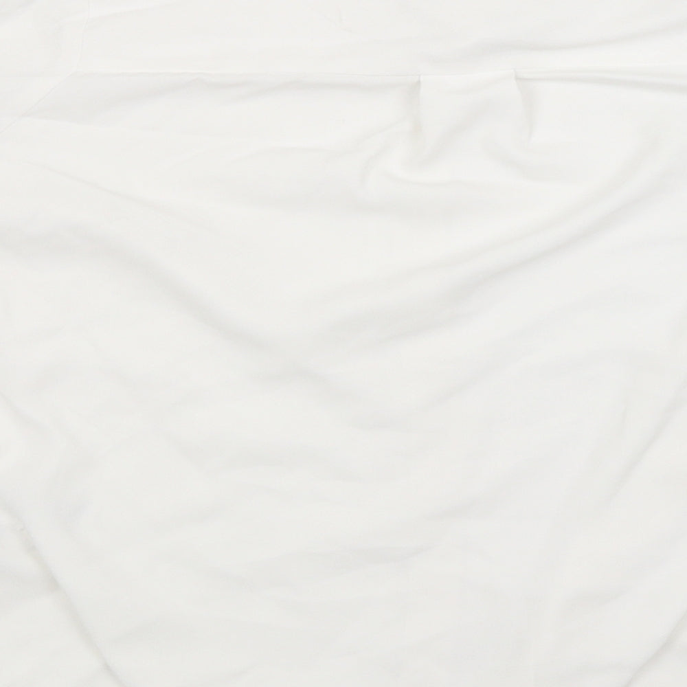 Womens UK Size 8 New Look White Basic Button-Up