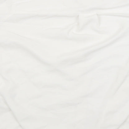 Womens UK Size 8 New Look White Basic Button-Up