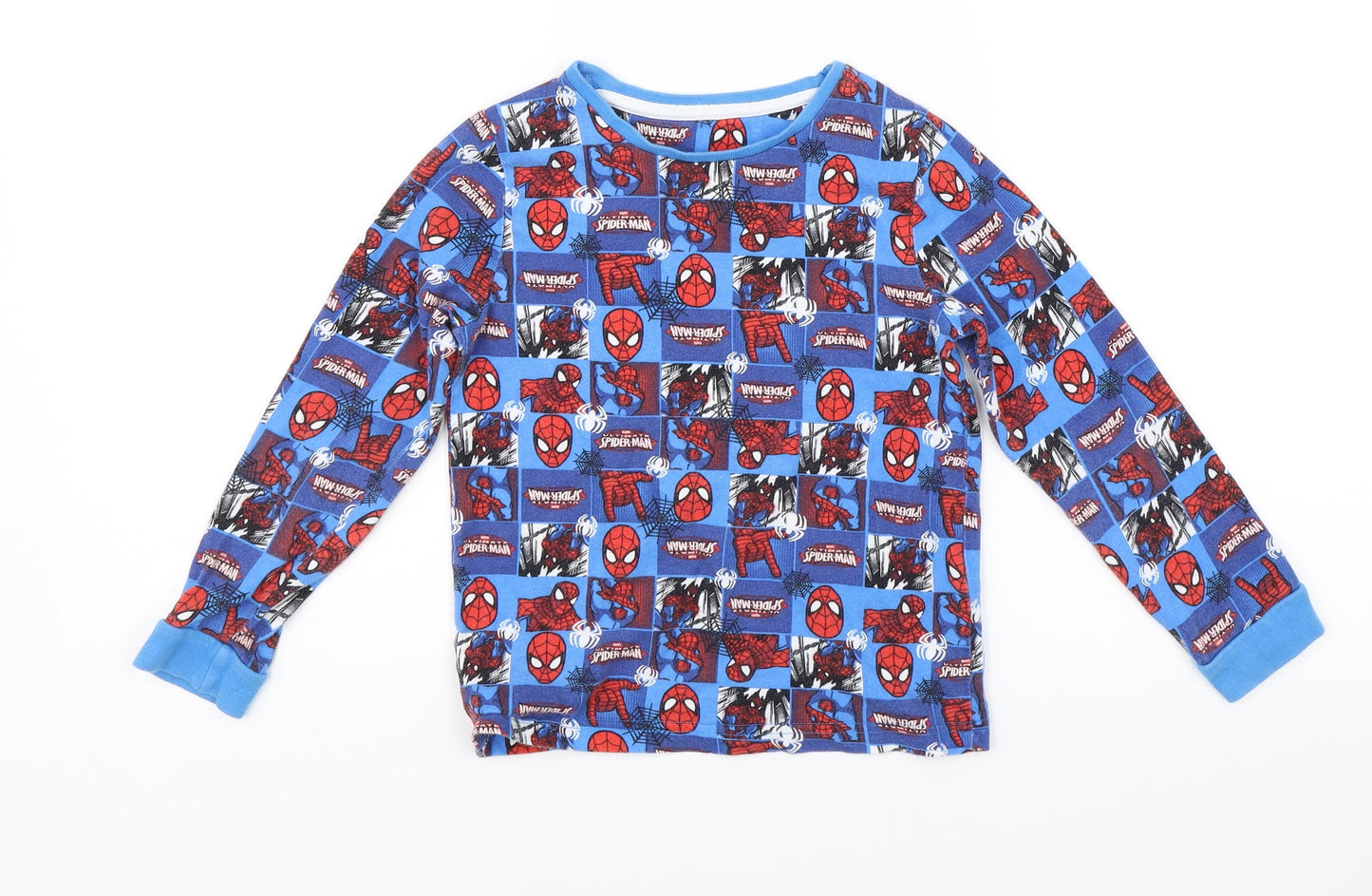 Preworn Boys Blue   Jersey T-Shirt Size 5-6 Years  - Spiderman