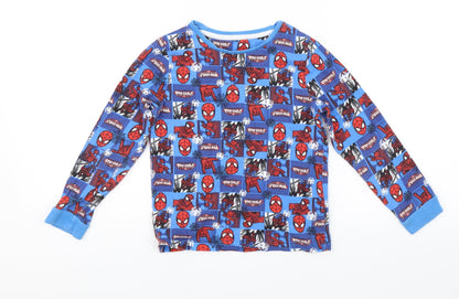 Preworn Boys Blue   Jersey T-Shirt Size 5-6 Years  - Spiderman