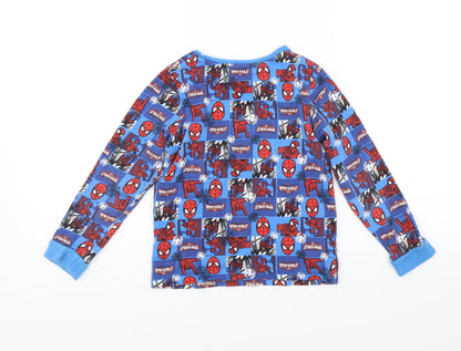 Preworn Boys Blue   Jersey T-Shirt Size 5-6 Years  - Spiderman