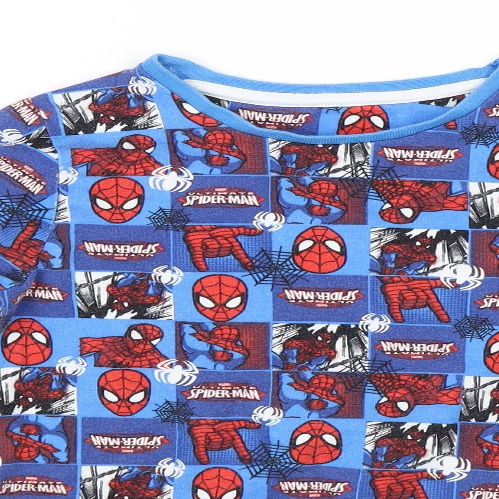 Preworn Boys Blue   Jersey T-Shirt Size 5-6 Years  - Spiderman