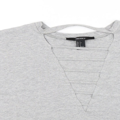 FOREVER 21 Womens Grey   Basic T-Shirt Size S