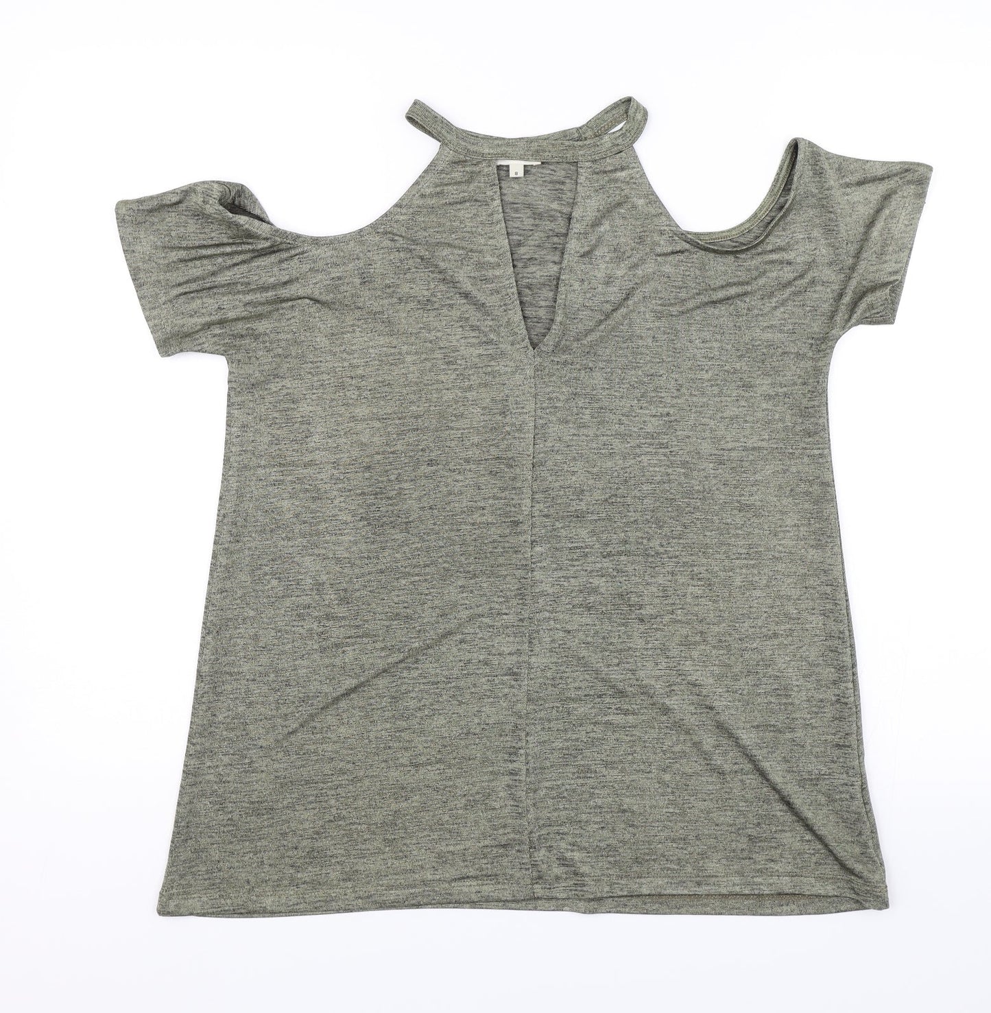 Womens UK Size 8 River Island Green Basic Blouse