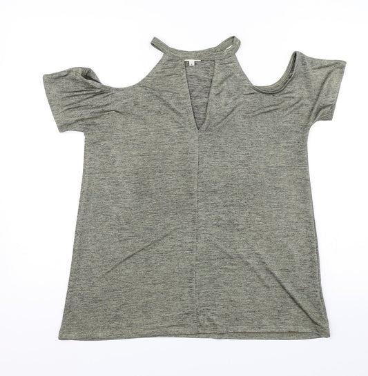 Womens UK Size 8 River Island Green Basic Blouse