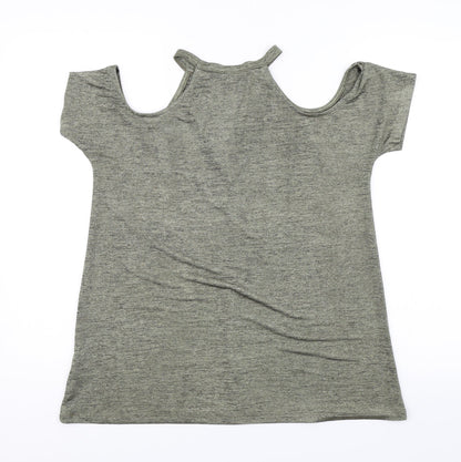 Womens UK Size 8 River Island Green Basic Blouse