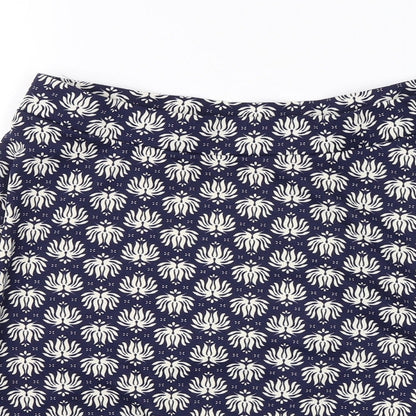 H&M Womens Blue Floral  Swing Skirt Size S
