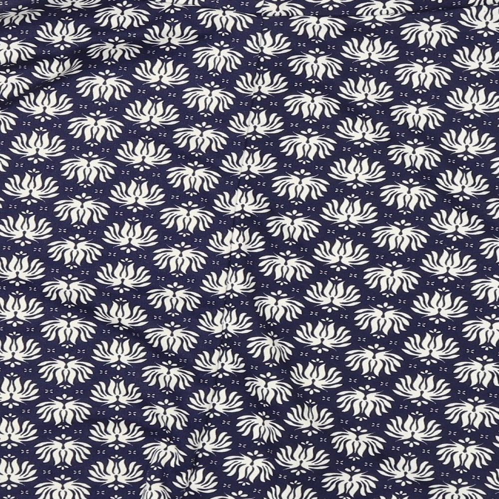 H&M Womens Blue Floral  Swing Skirt Size S