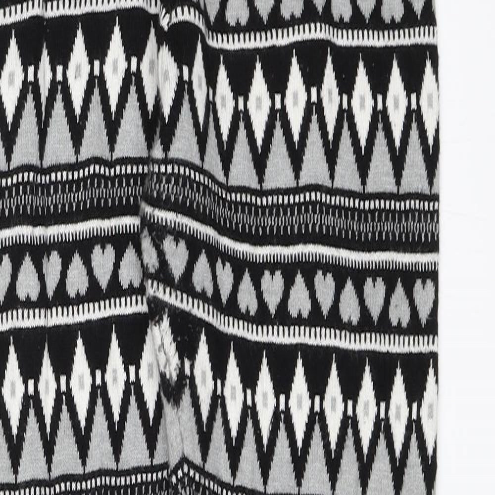 Primark Girls Black Geometric  Sweatpants Trousers Size 13-14 Years