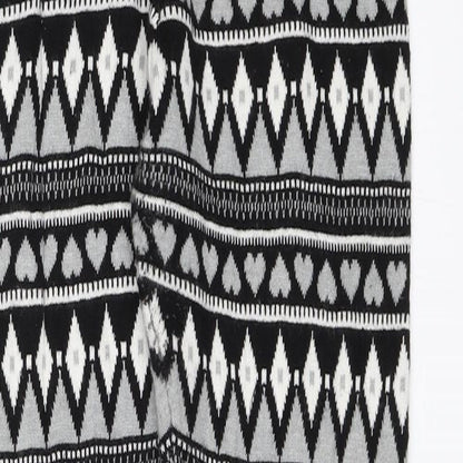 Primark Girls Black Geometric  Sweatpants Trousers Size 13-14 Years