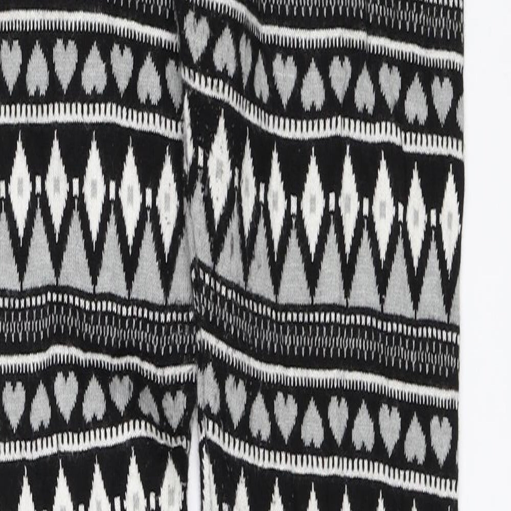 Primark Girls Black Geometric  Sweatpants Trousers Size 13-14 Years
