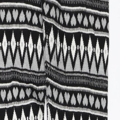 Primark Girls Black Geometric  Sweatpants Trousers Size 13-14 Years