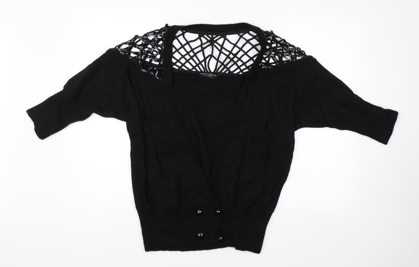 Dorothy Perkins Womens Black   Cardigan Jumper Size 10