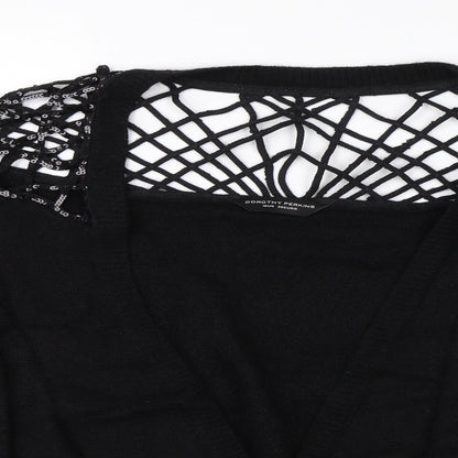 Dorothy Perkins Womens Black   Cardigan Jumper Size 10