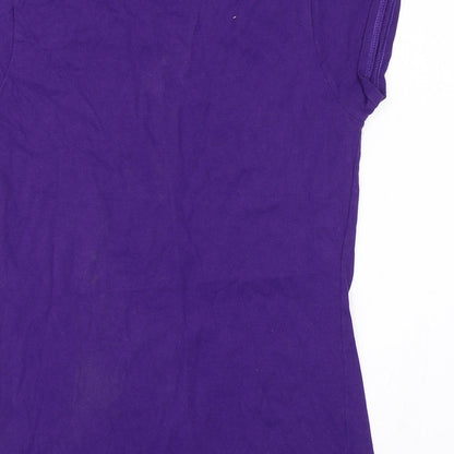 Womens UK Size M Gildan Purple Basic T-Shirt