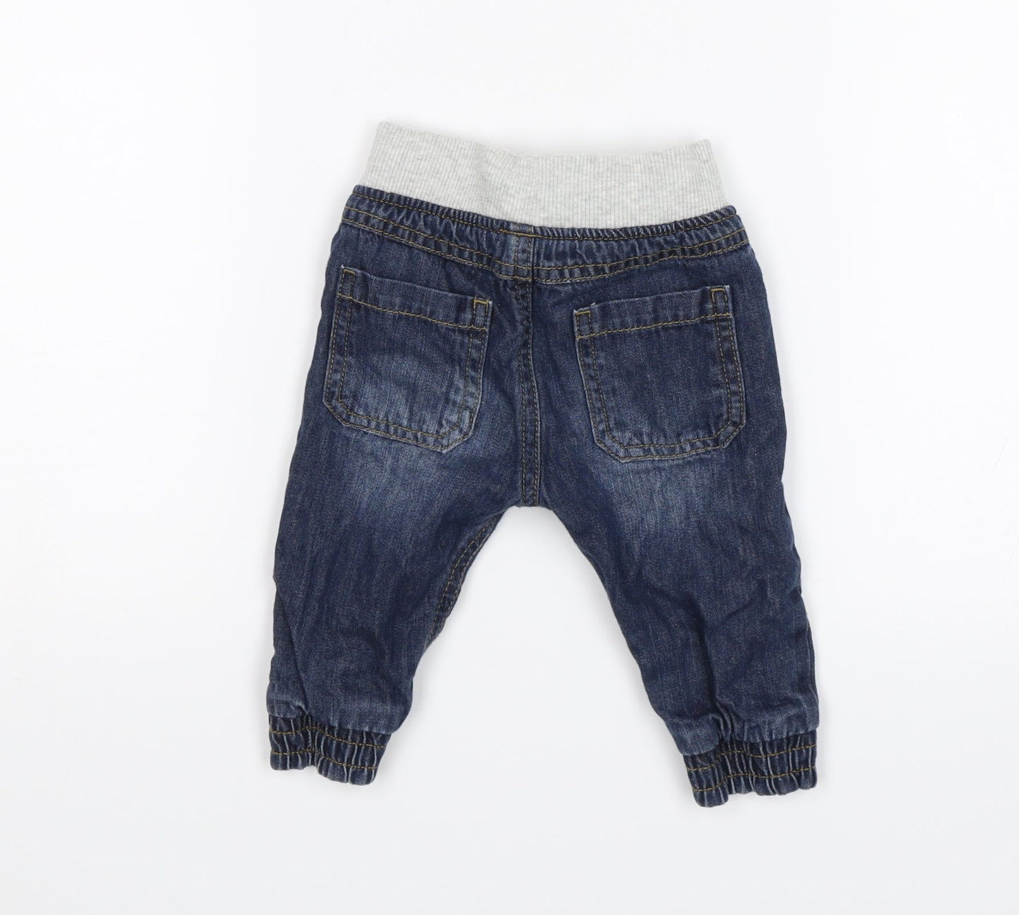 M&S Baby Blue   Jogger Trousers Size 3-6 Months