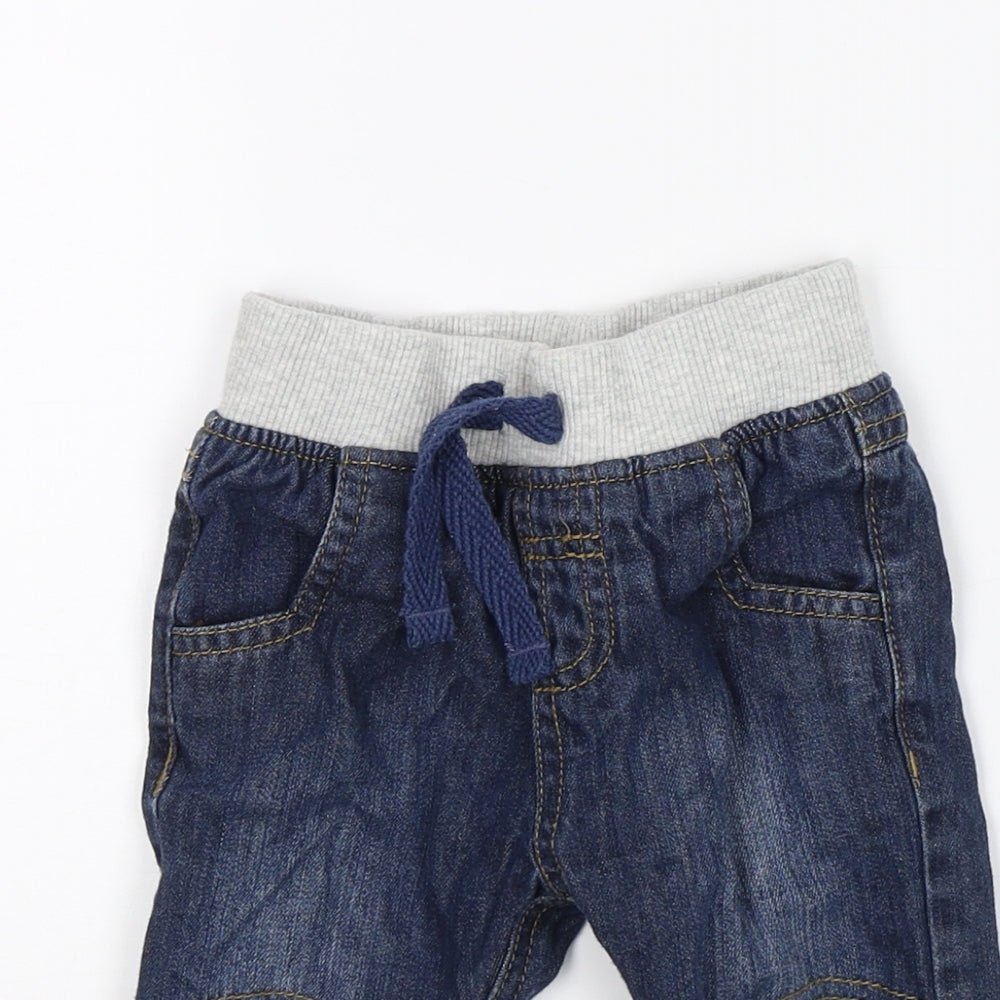 M&S Baby Blue   Jogger Trousers Size 3-6 Months