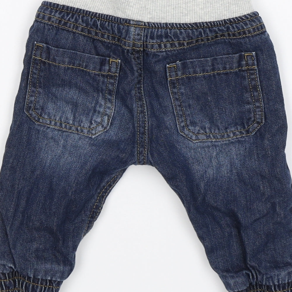 M&S Baby Blue   Jogger Trousers Size 3-6 Months