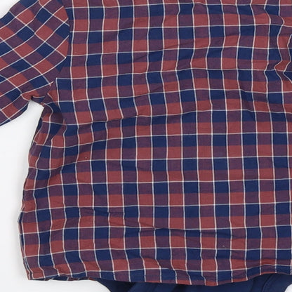 M&S Baby Blue Plaid  Romper One-Piece Size 6-9 Months