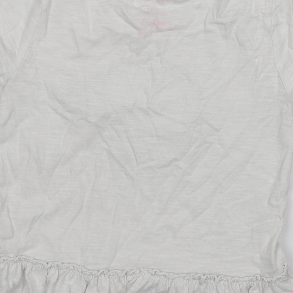 F&F Girls White   T-Shirt Dress  Size 3-4 Years  - Space