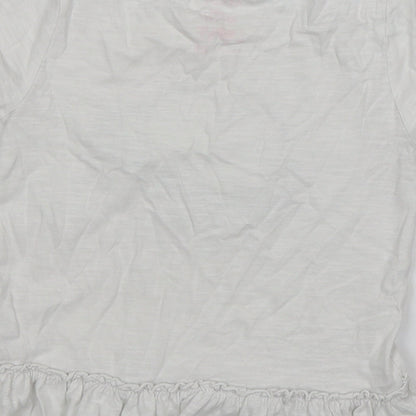 F&F Girls White   T-Shirt Dress  Size 3-4 Years  - Space