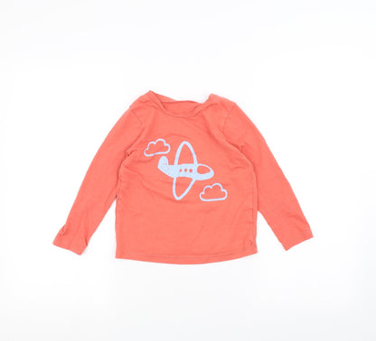 George Girls Orange   Basic T-Shirt Size 5-6 Years