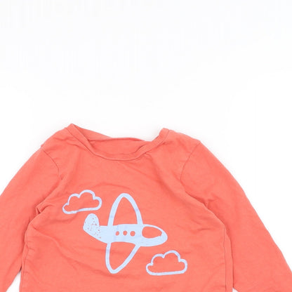 George Girls Orange   Basic T-Shirt Size 5-6 Years