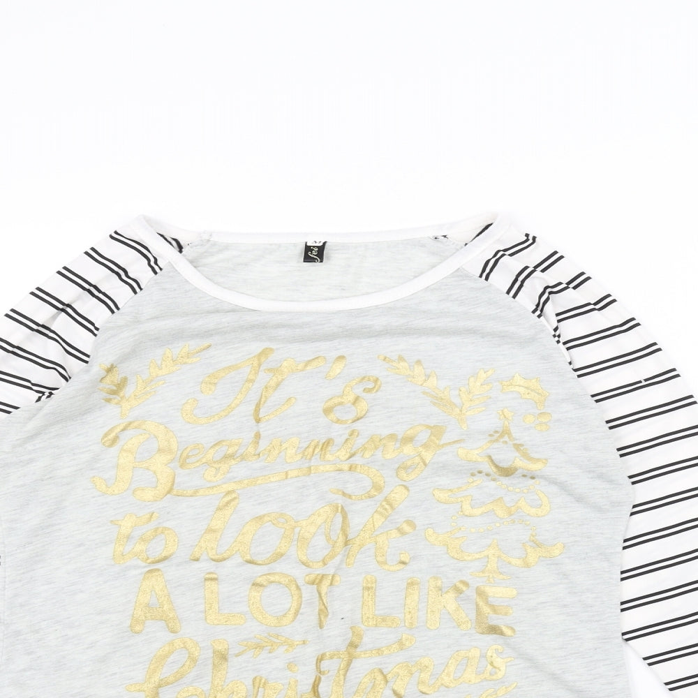 Womens UK Size M Preworn White Basic T-Shirt