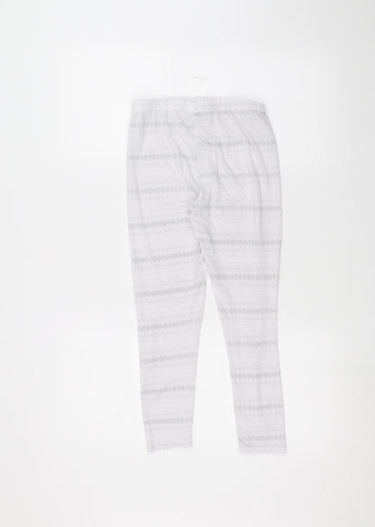 Preworn Girls White   Sweatpants Trousers Size M