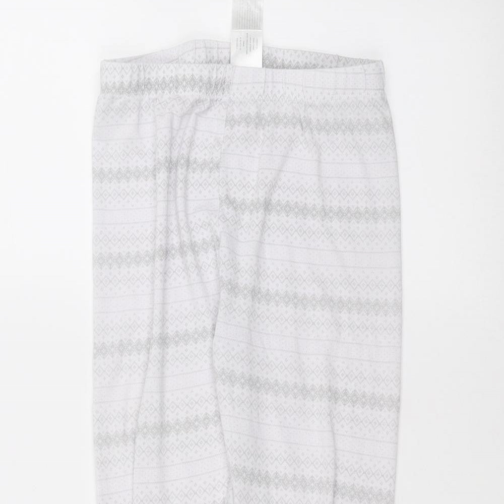 Preworn Girls White   Sweatpants Trousers Size M