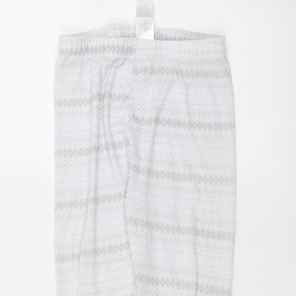 Preworn Girls White   Sweatpants Trousers Size M