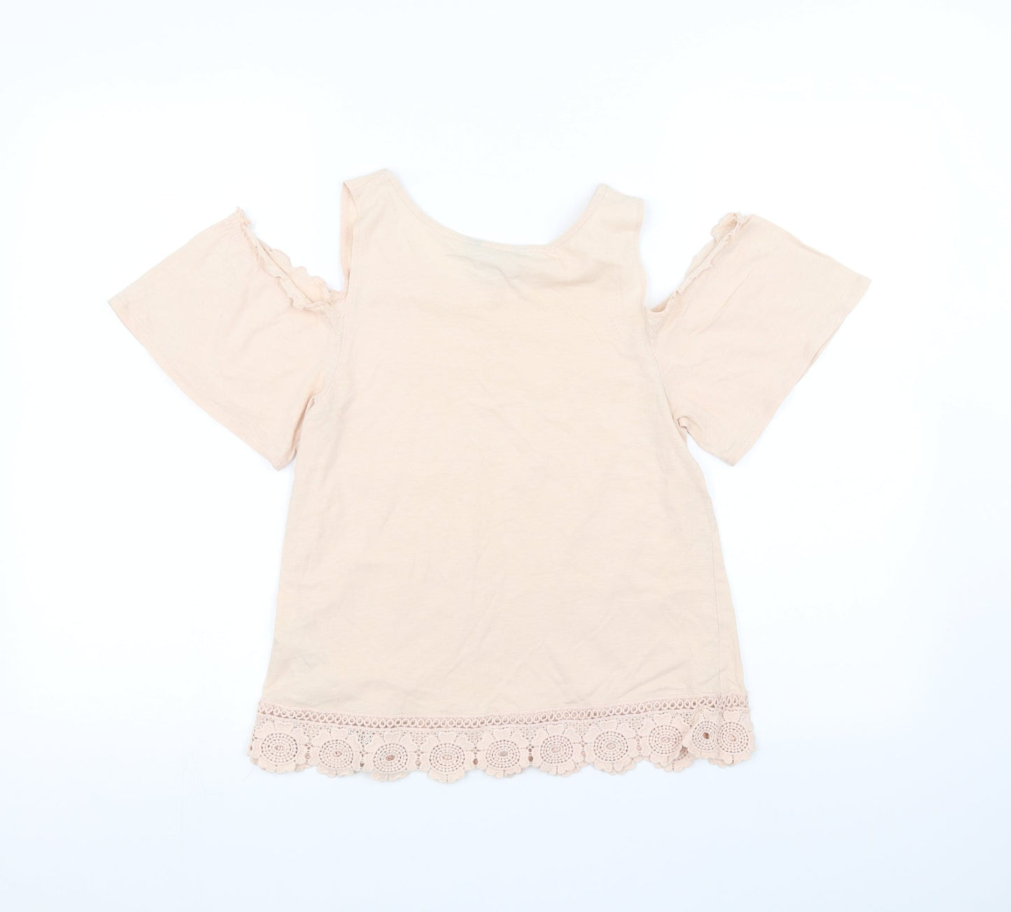 Womens UK Size 8 New Look Pink Basic T-Shirt
