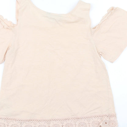 Womens UK Size 8 New Look Pink Basic T-Shirt