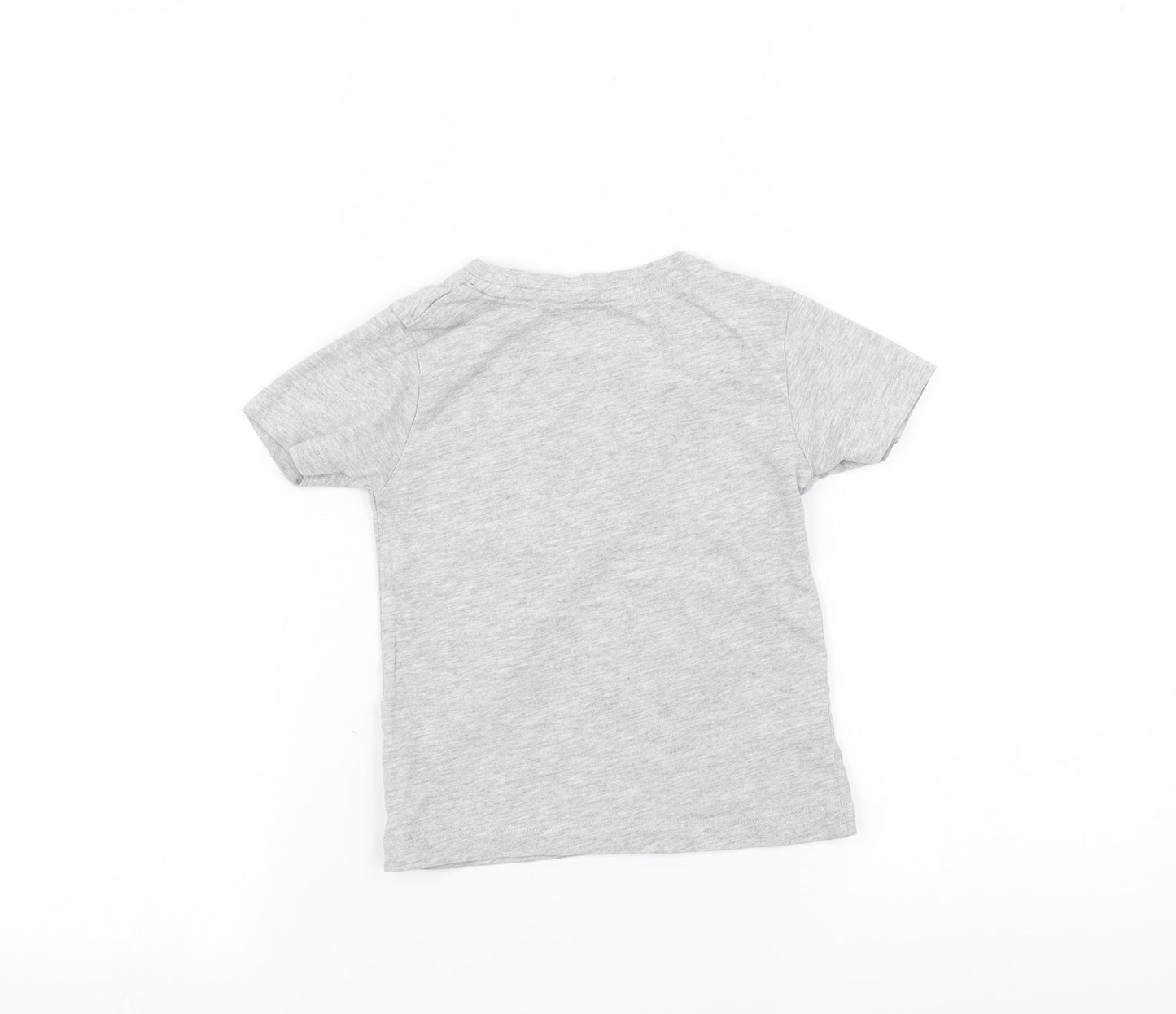 Preworn Girls Grey   Basic T-Shirt Size 2-3 Years