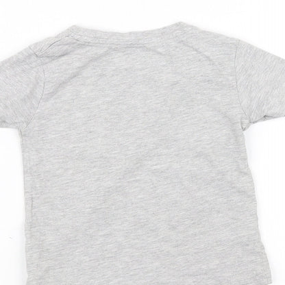 Preworn Girls Grey   Basic T-Shirt Size 2-3 Years