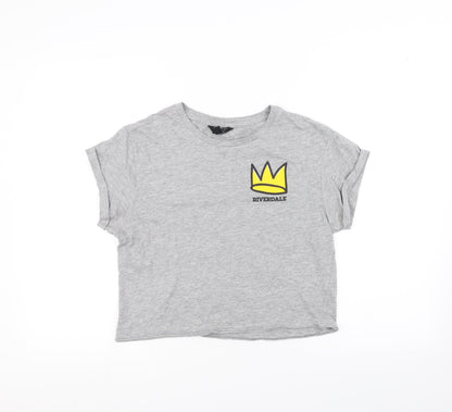 New Look Girls Grey   Basic T-Shirt Size 14-15 Years